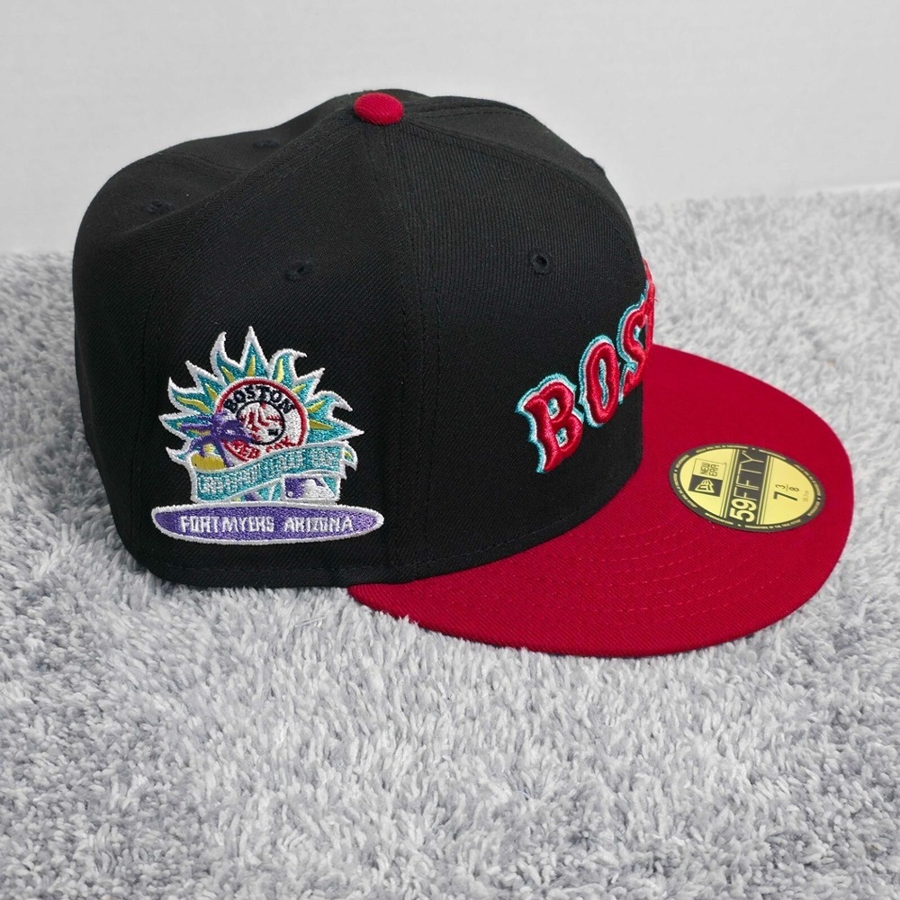 New Era 59FIFTY Boston Red Sox Spring Training Side Patch 7 3/8 Fitted Cap NWT - Picture 4 of 12